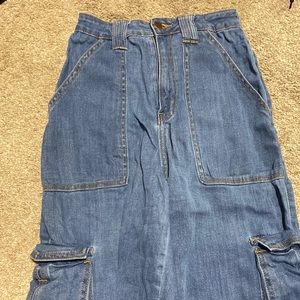 Fashion Nova High rise Cargo Jeans